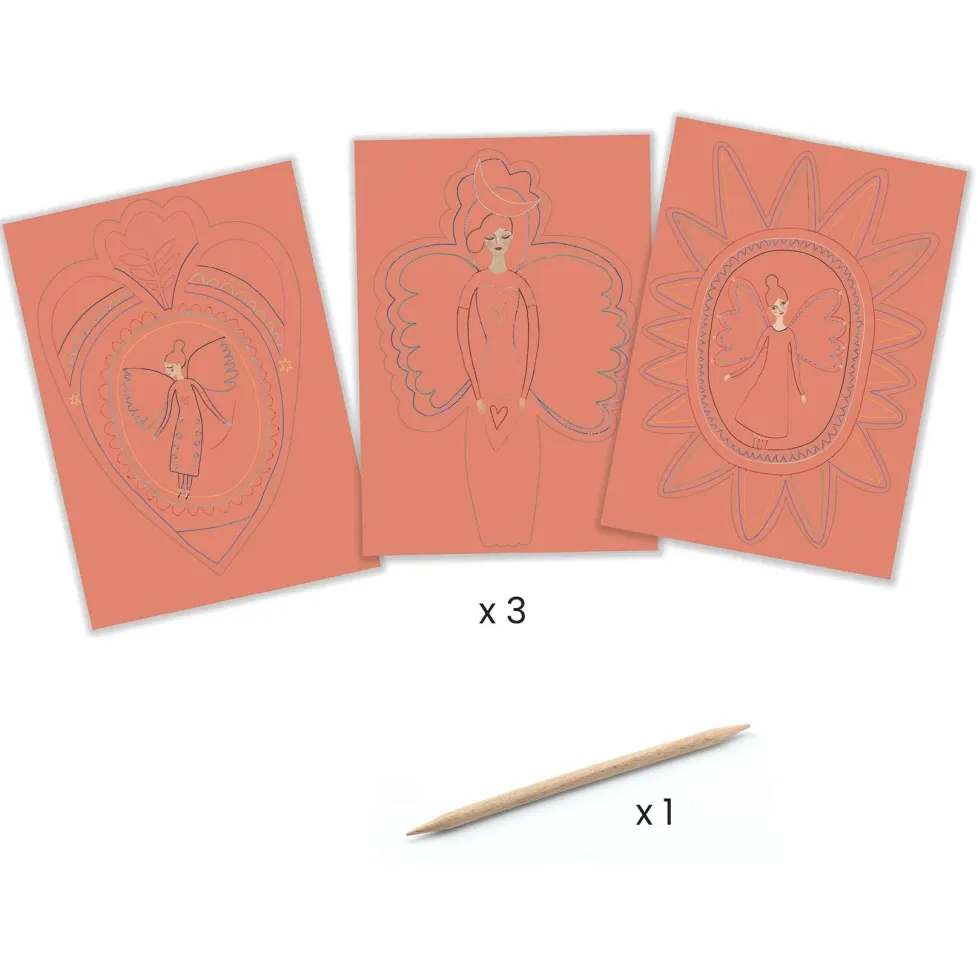 Djeco Scratch Card Activity Set: Angels