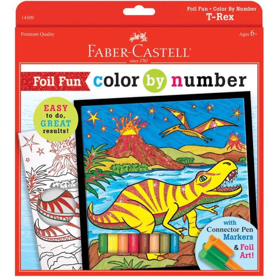 Faber-Castell Color by Number T-Rex Foil Fun