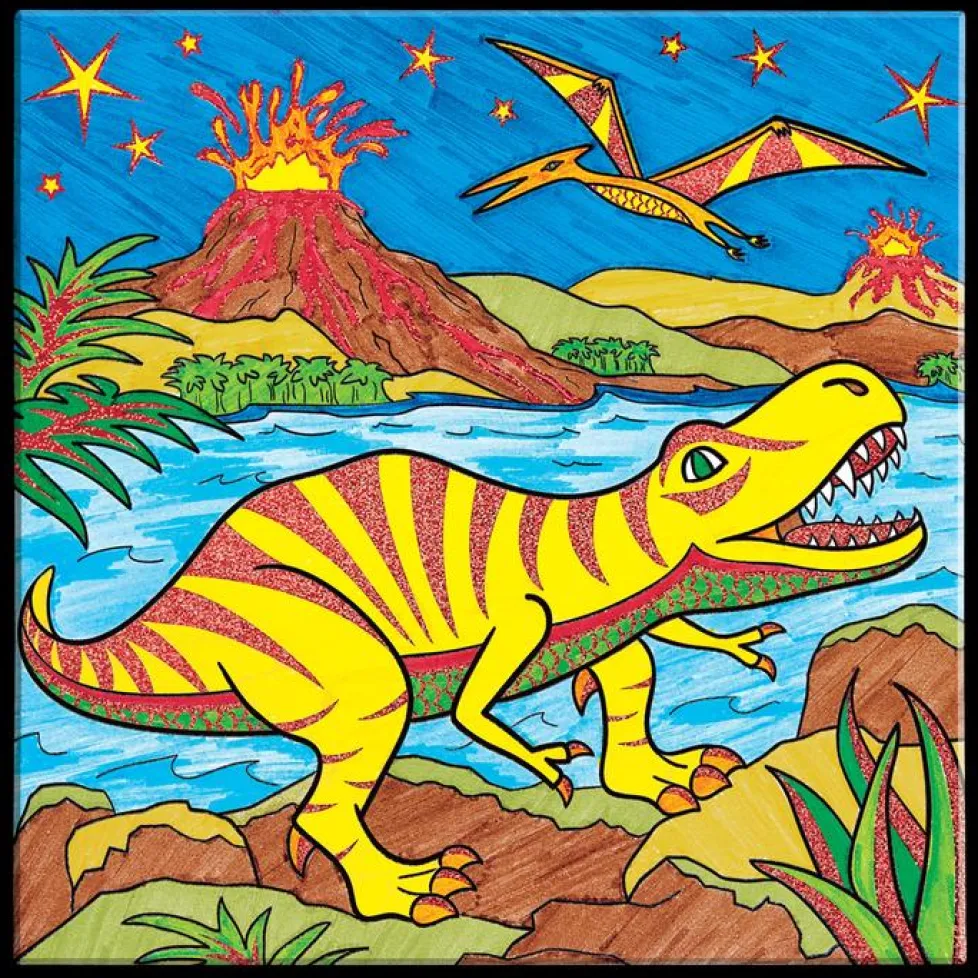 Faber-Castell Color by Number T-Rex Foil Fun