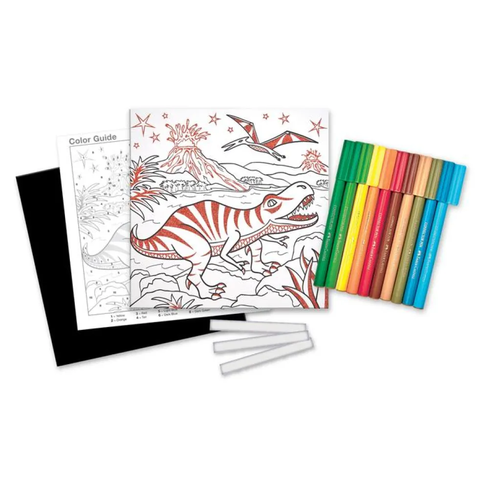 Faber-Castell Color by Number T-Rex Foil Fun