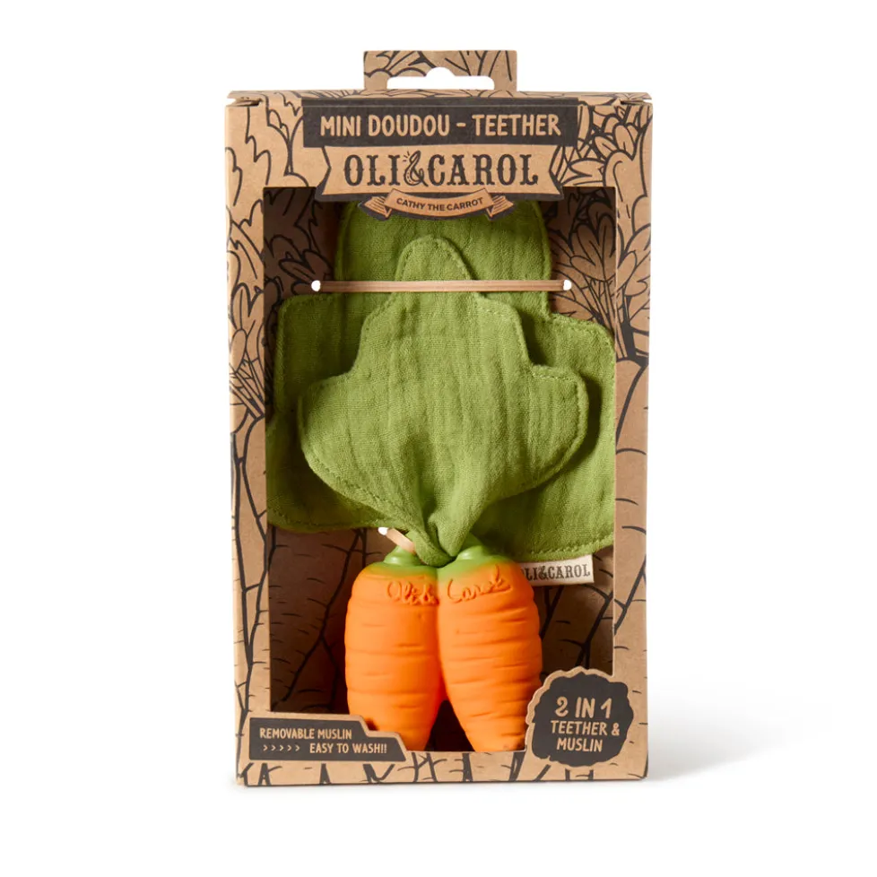 Oli & Carol Cathy the Carrot Mini Doudou Teether