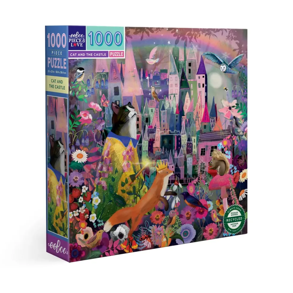 eeBoo 1000 Piece Puzzle Cats and the Castle