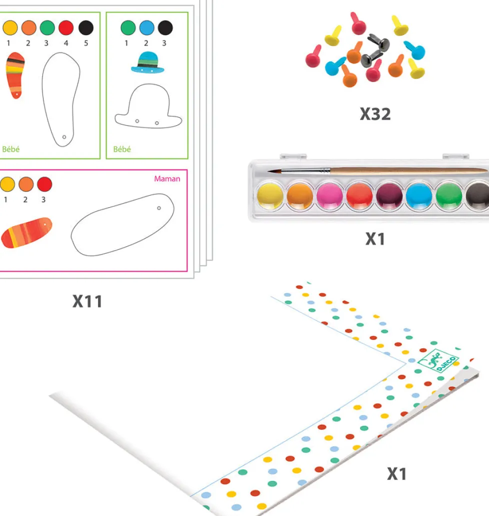Djeco Paper The Fox Family Watercolor Paints