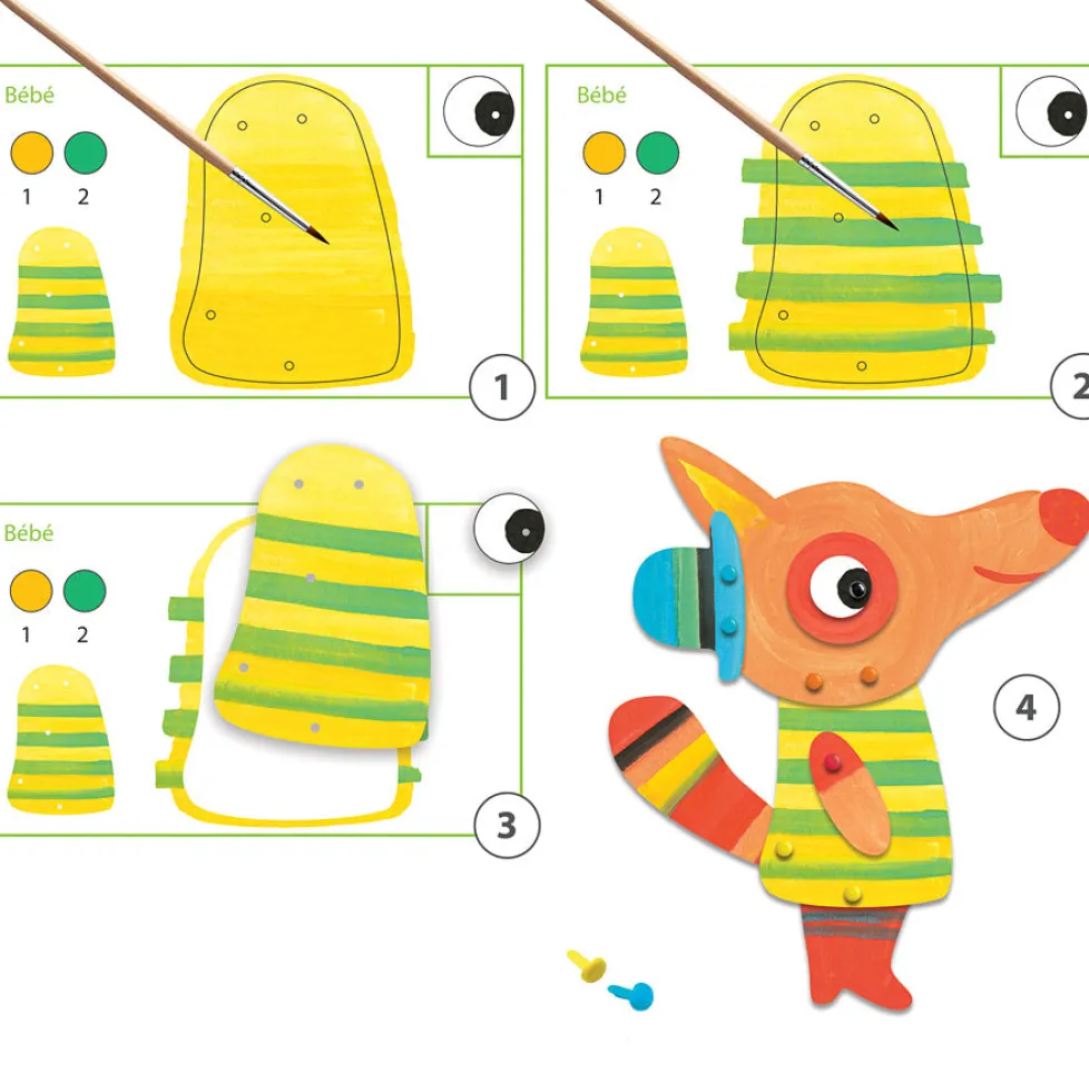 Djeco Paper The Fox Family Watercolor Paints