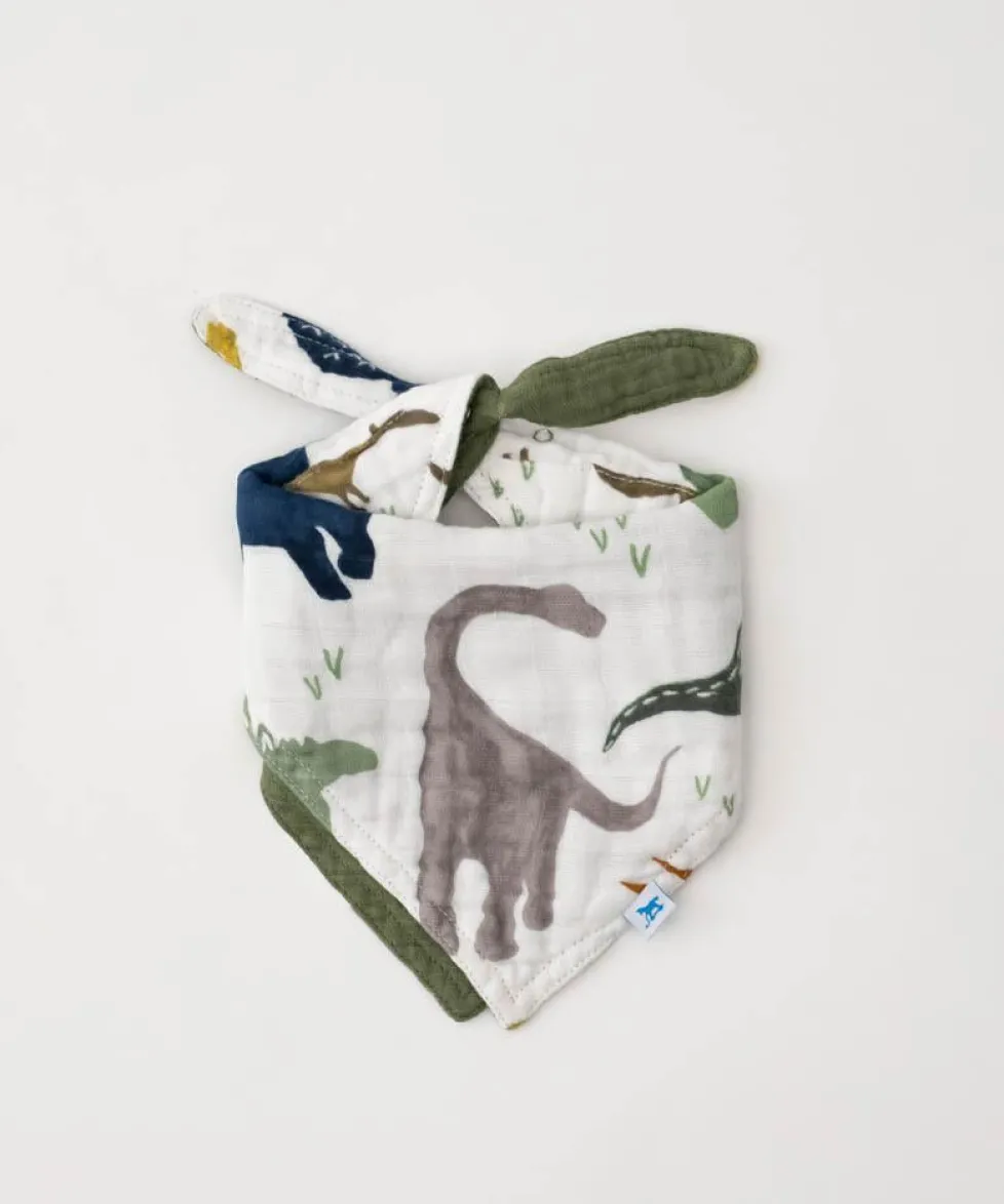 Little Unicorn Cotton Muslin Reversible Bandana Bib Dino Friends