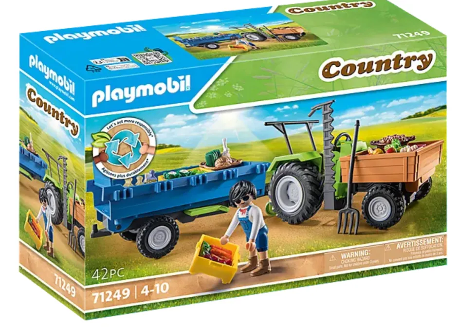 Playmobil Country: Harvester Tractor with Trailer 71249
