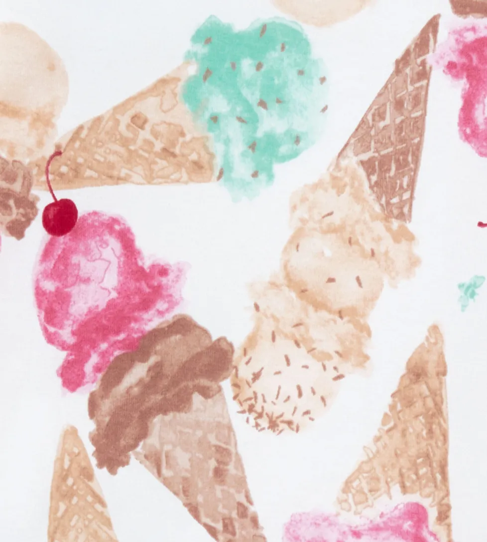 Burt's Bees Organic One-Piece Snug Fit Sleeper Ice Cream Social