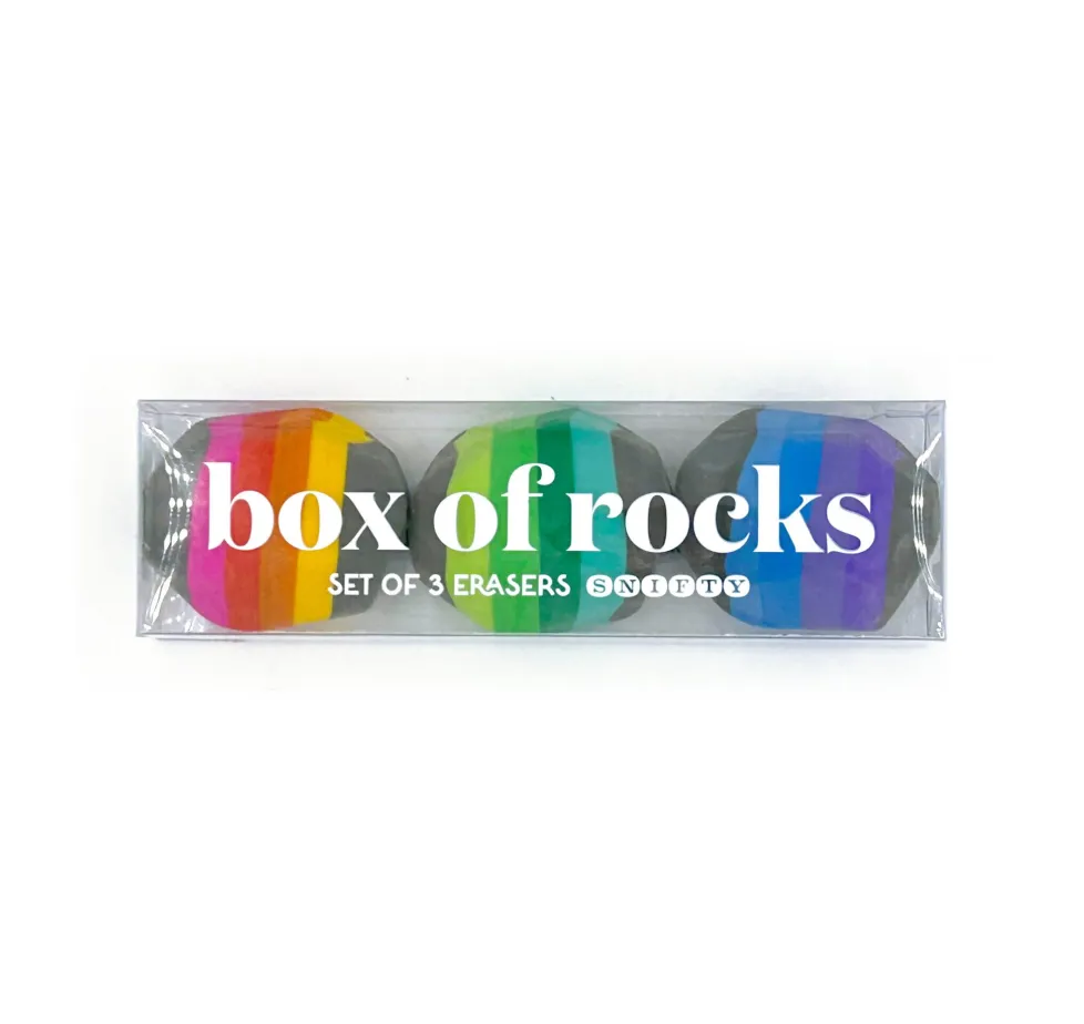 Snifty Box of Rocks Eraser Set