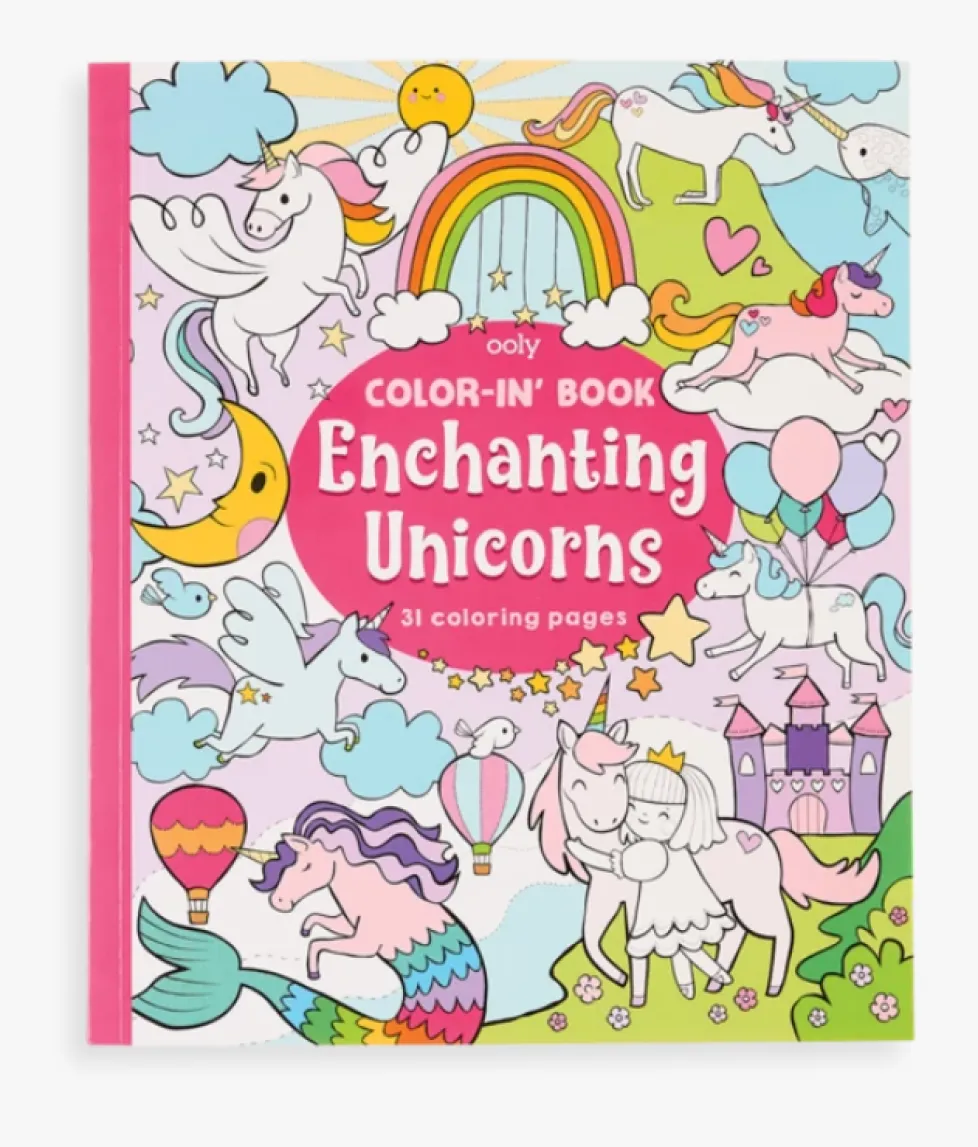 Ooly Color-In' Book - Enchanting Unicorns