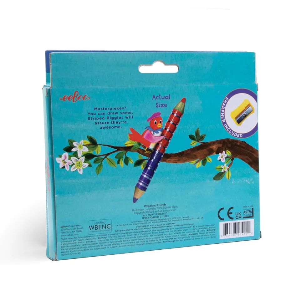 eeBoo Biggie Color Pencils: Woodland Friends