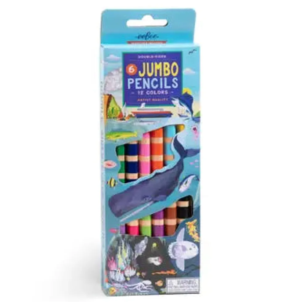 eeBoo Under the Sea Jumbo Double-Sided Colored Pencils