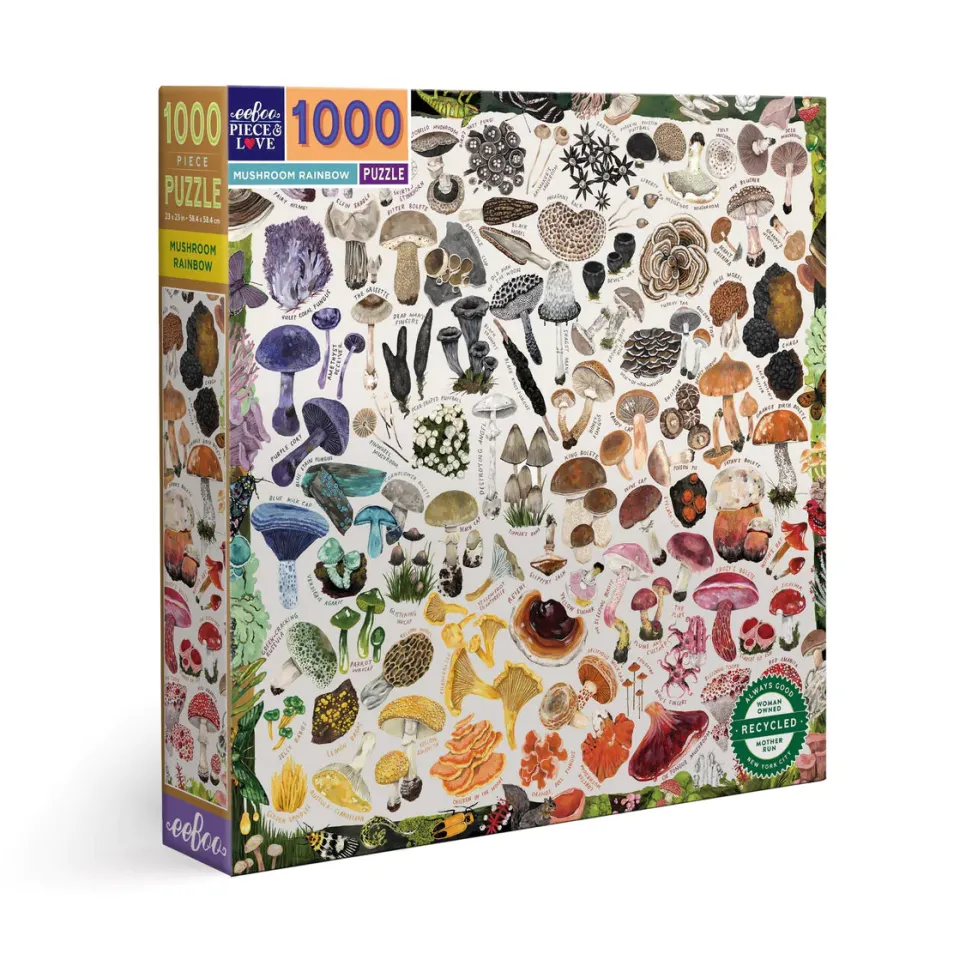 eeBoo 1000 Piece Puzzle Mushroom Rainbow