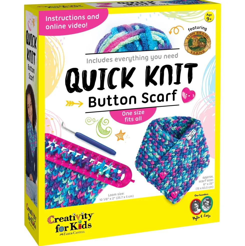Creativity for Kids: Learn to Knit - Quick Knit Button Scarf