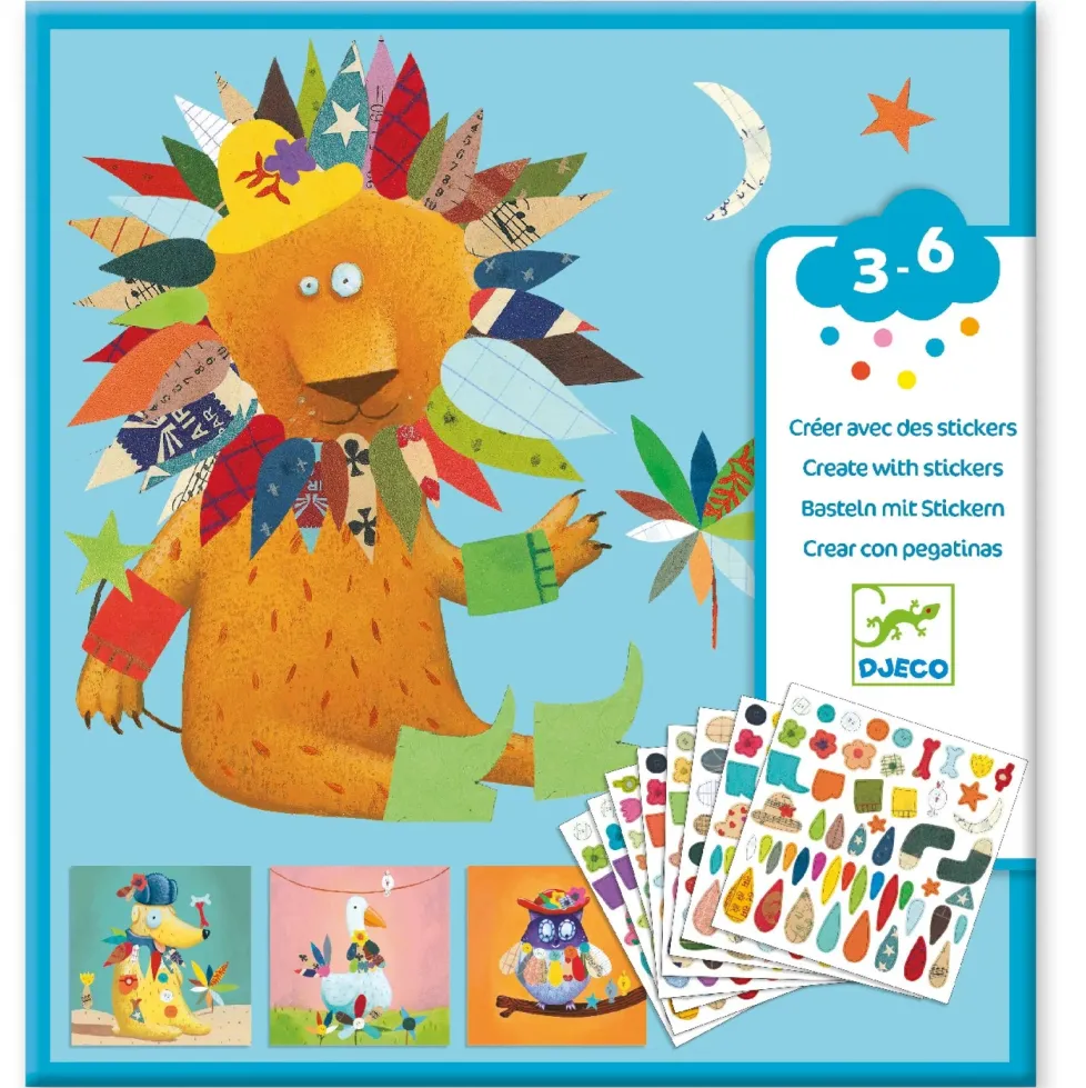 Djeco Sticker Collage Activity: Create Animals