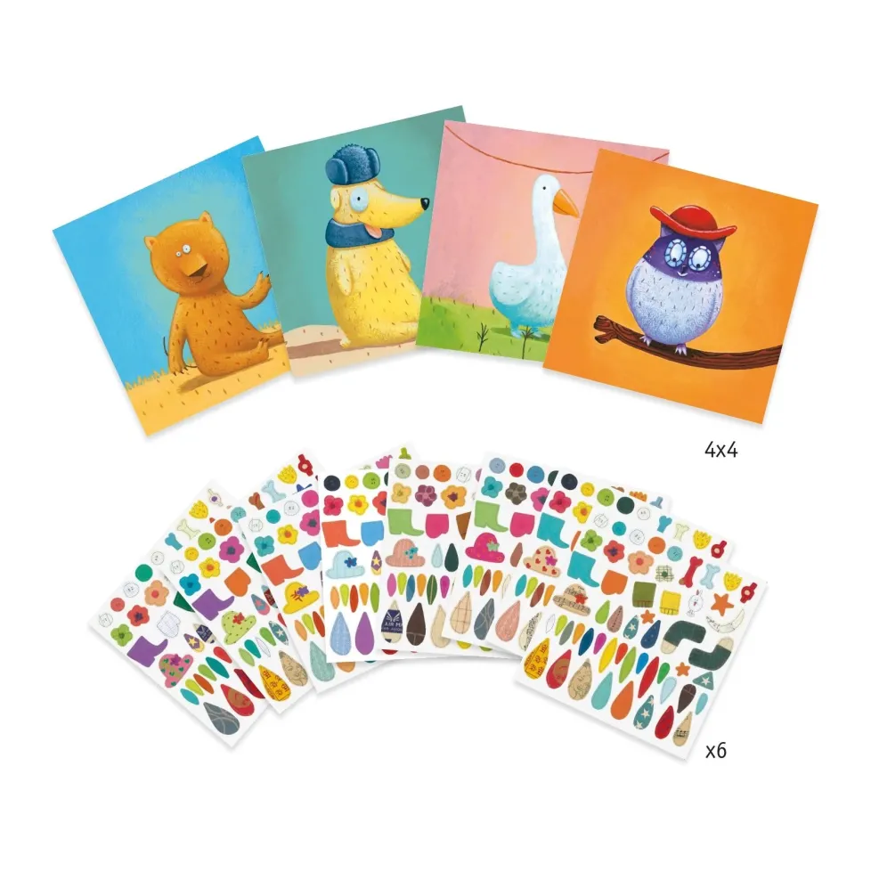 Djeco Sticker Collage Activity: Create Animals