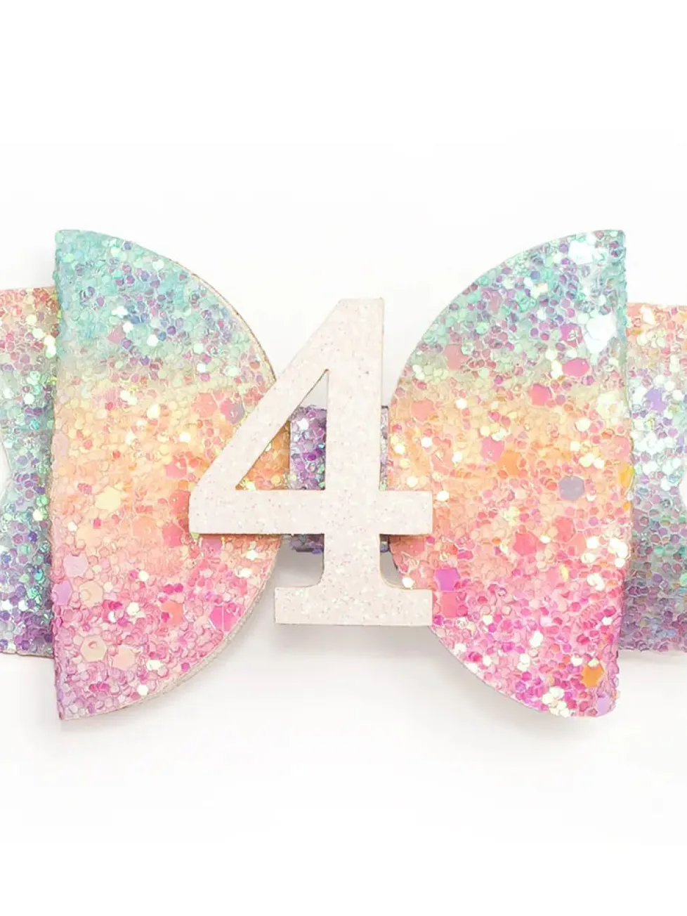 Sweet Wink: Pastel Rainbow Clip: 4th Birthday