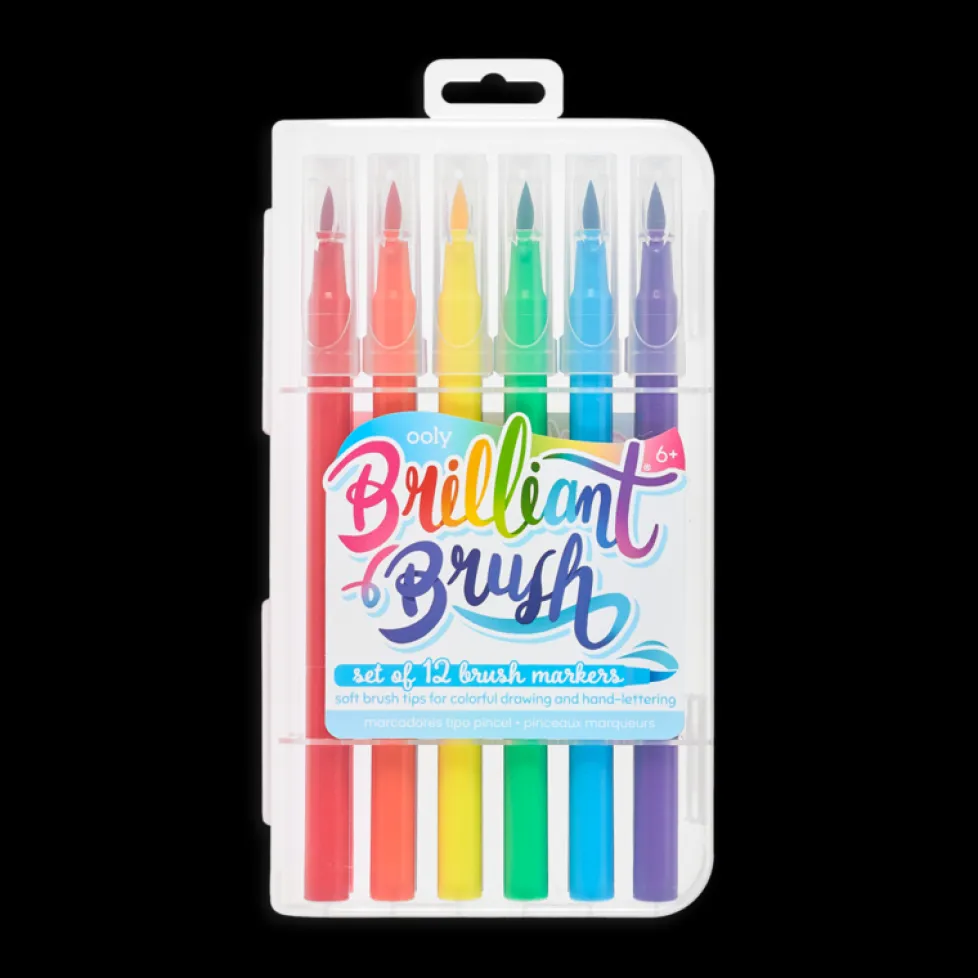 Ooly Brilliant Brush Markers - Set of 12