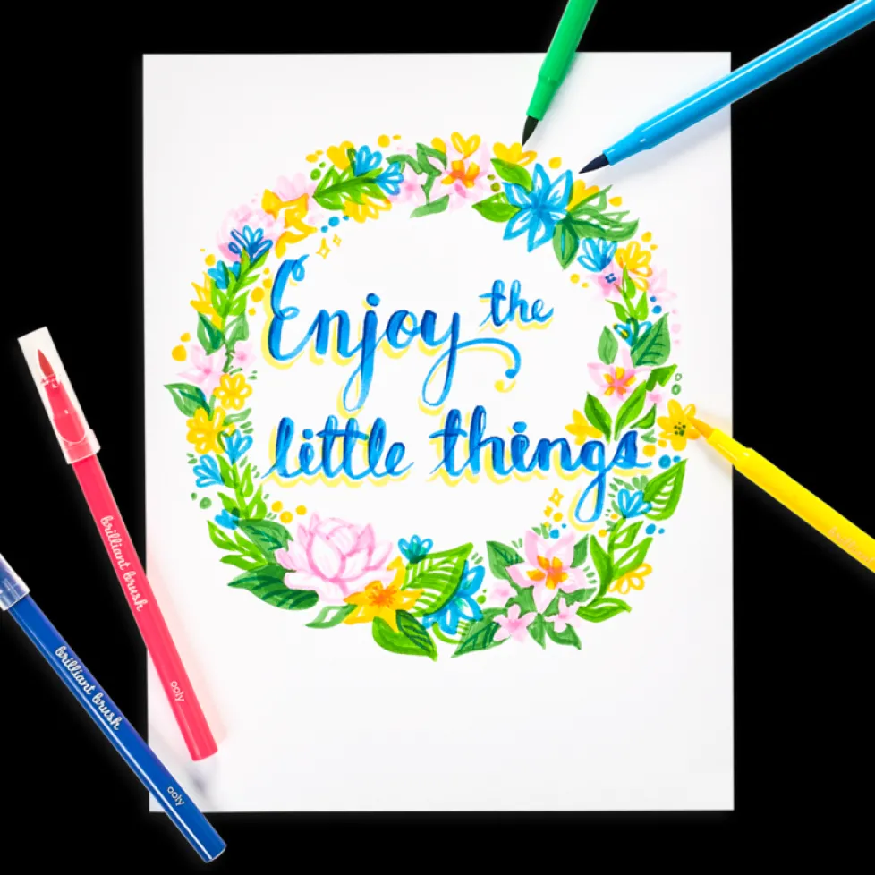 Ooly Brilliant Brush Markers - Set of 12