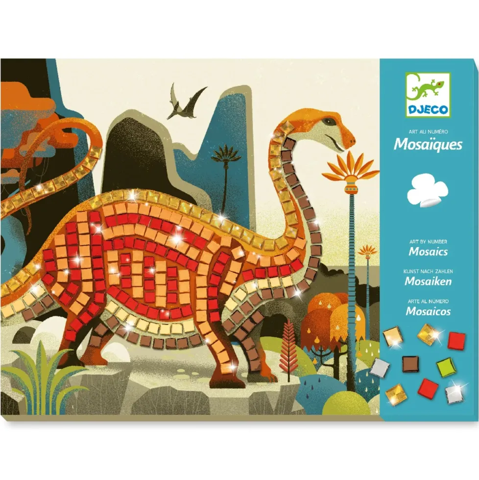Djeco Sticker Mosaic Craft Kit: Dinosaurs