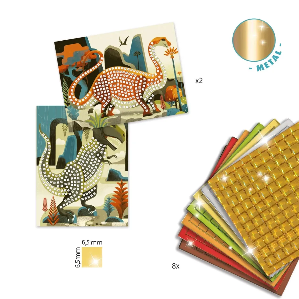Djeco Sticker Mosaic Craft Kit: Dinosaurs