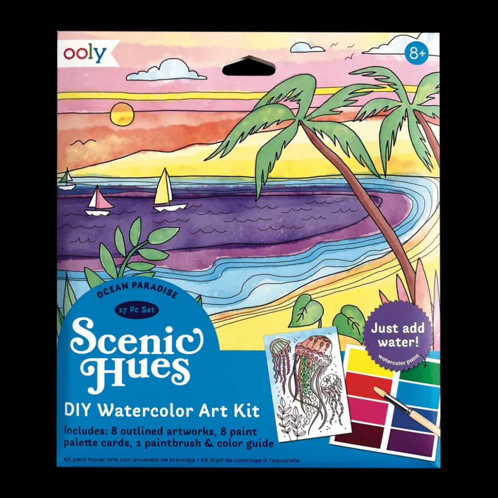 Ooly Scenic Hues DIY Watercolor Art Kit - Ocean Paradise