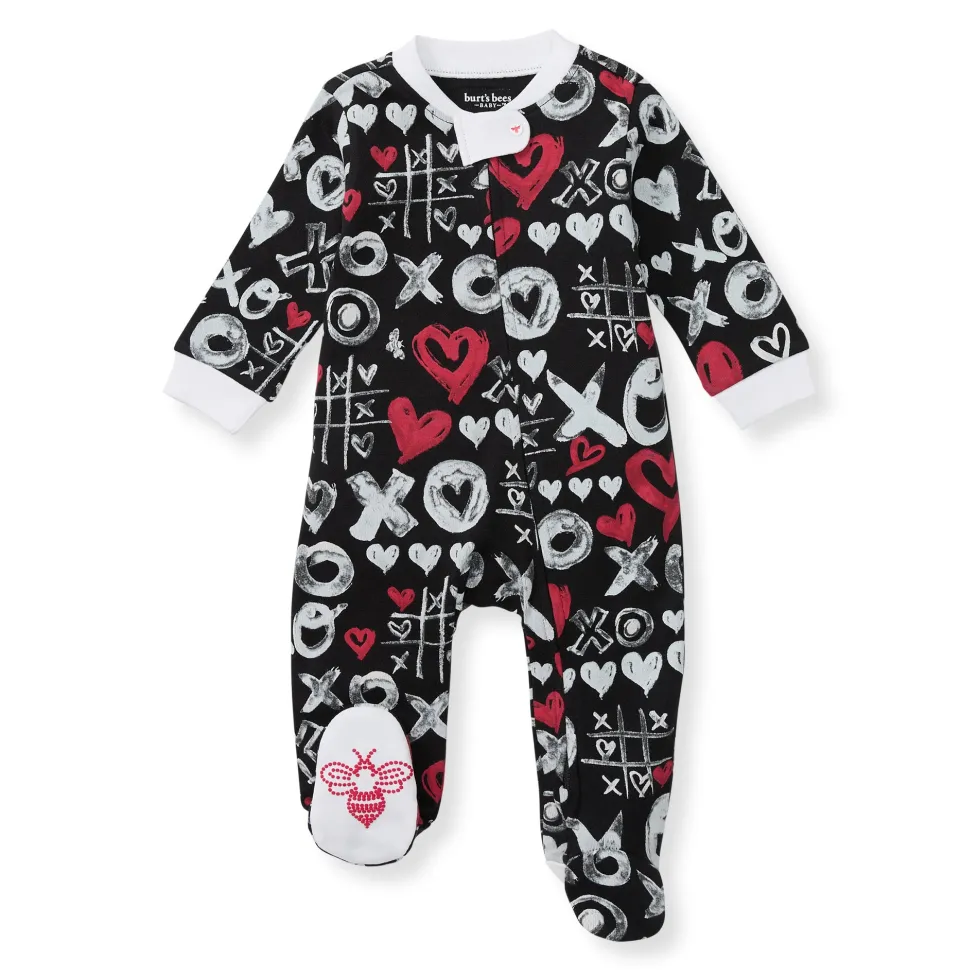 Burt's Bees Organic Baby One-Piece Sleep & Play XO Doodles