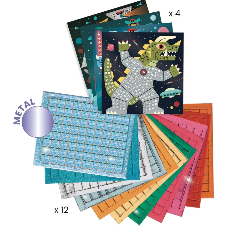 Djeco Sticker Mosaic Craft Kit: Space Battle