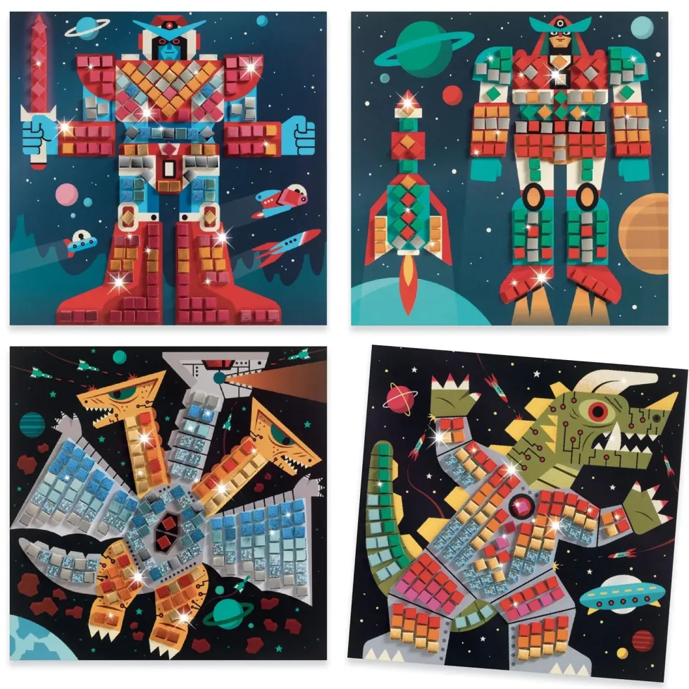 Djeco Sticker Mosaic Craft Kit: Space Battle