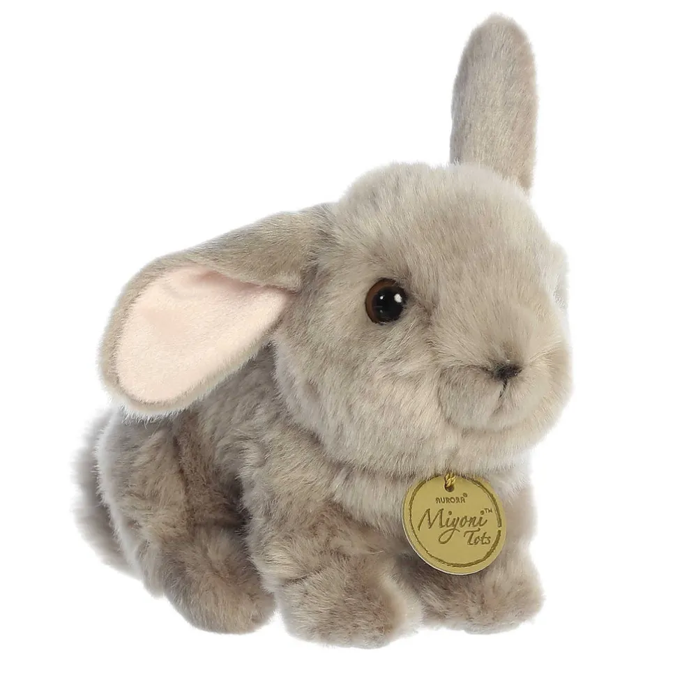 Miyoni Tots by Aurora Playful Baby Bunny Gray 8"