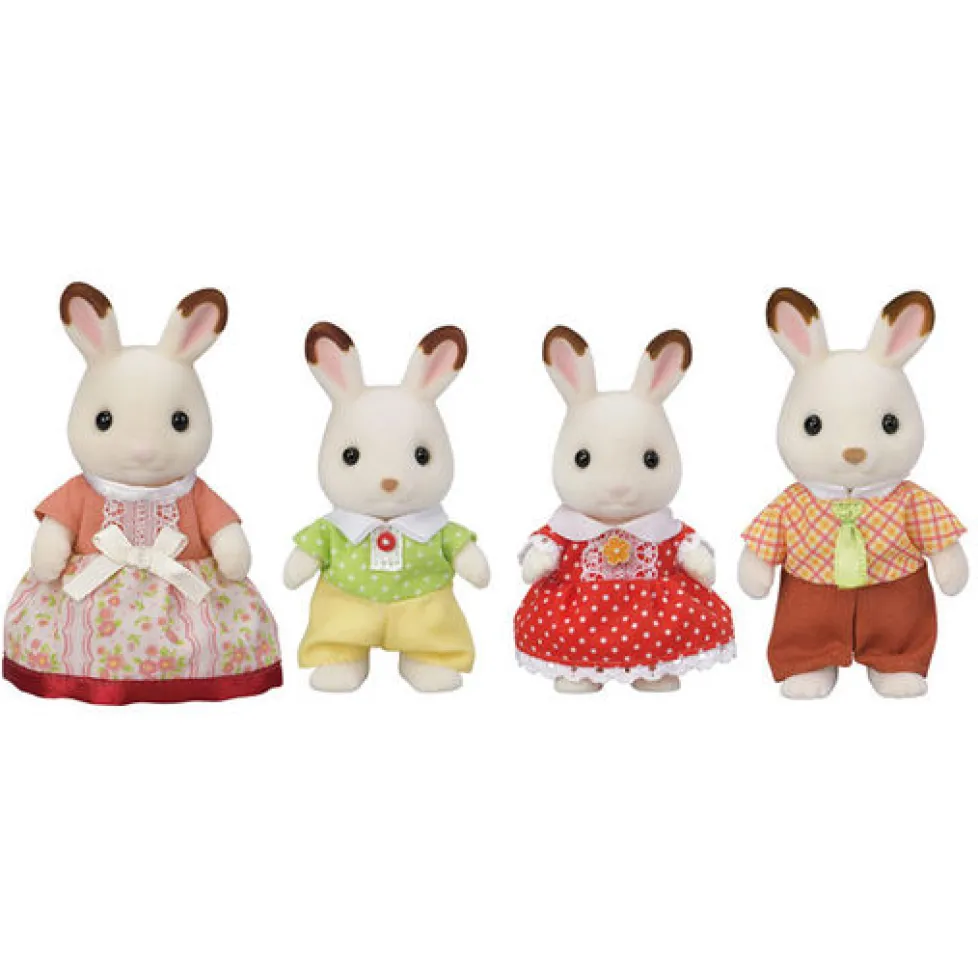 Calico Critters Chocolate Rabbit Family