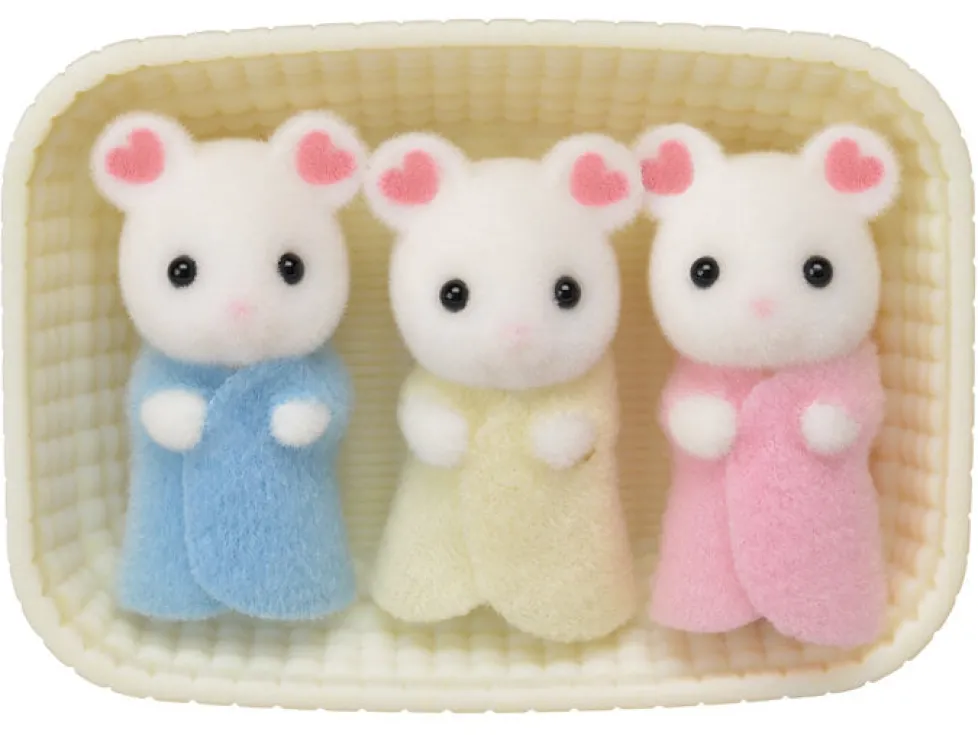 Calico Critters Marshmallow Mouse Triplets