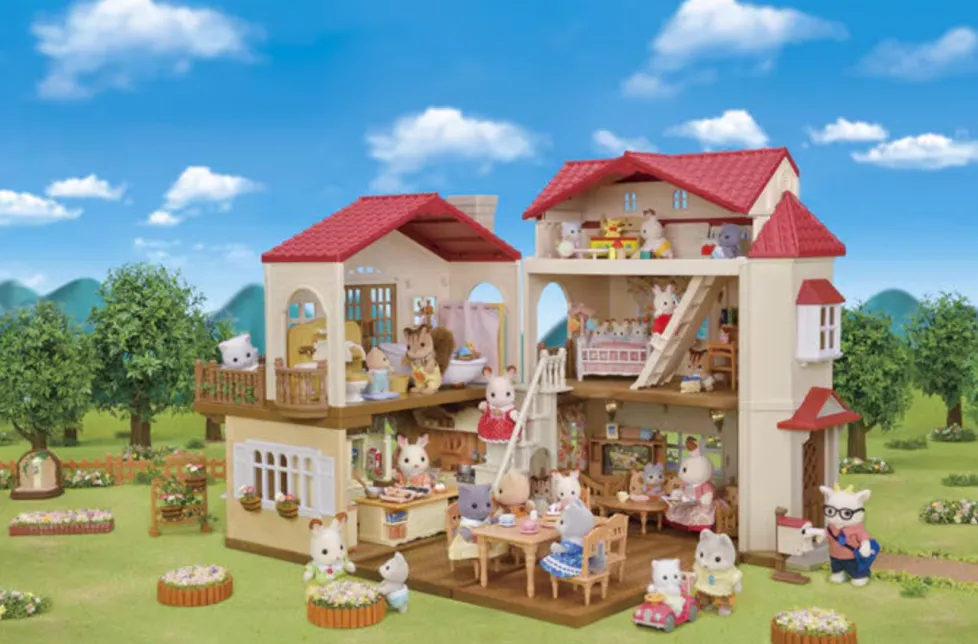 Calico Critters Red Roof Country Home Gift Set with Secret Attic Playroom