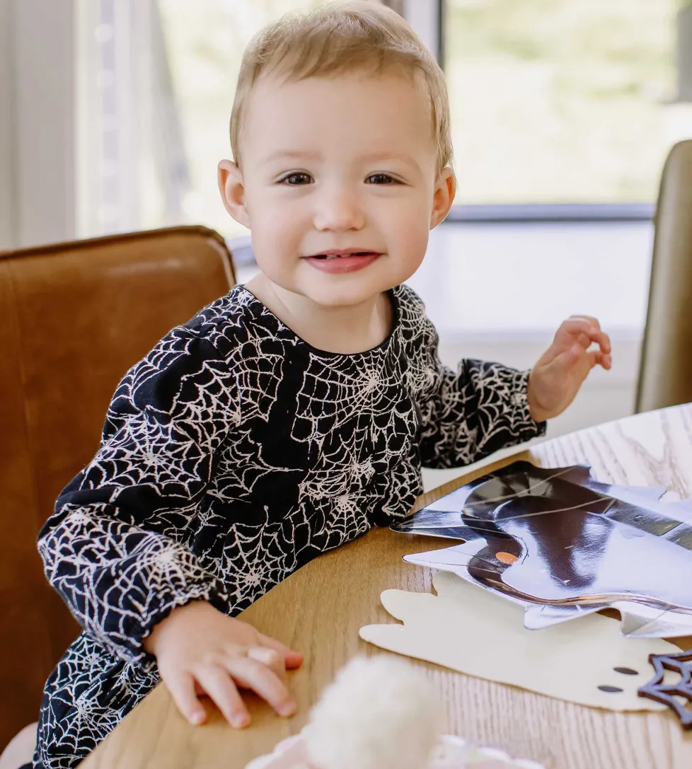 Burt's Bees Organic Baby Girl Spiderwebs Shirt and Pant Set