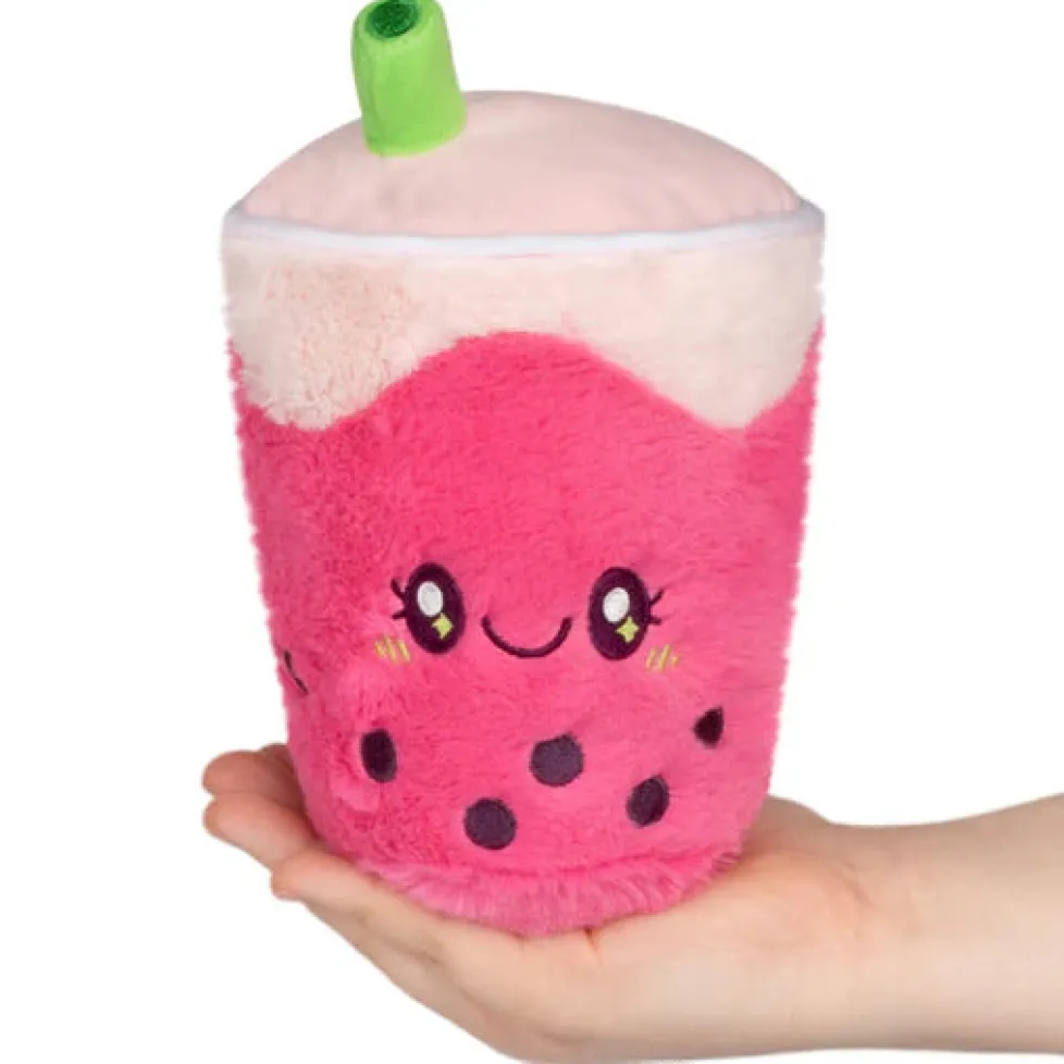 Squishable® Snackers Bubble Tea Strawberry 7"