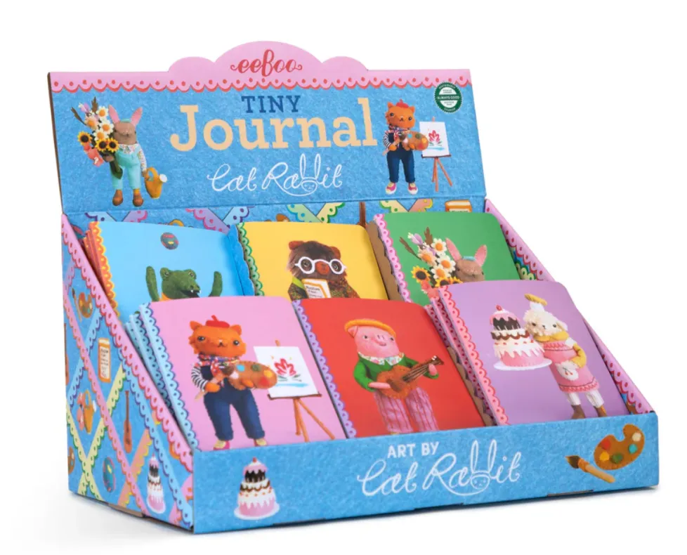 eeBoo Tiny Journal Assortment: Cat Rabbit