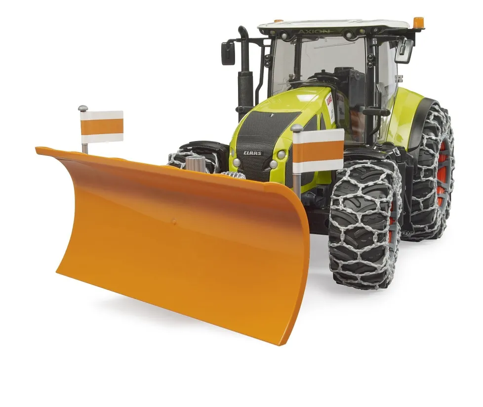 Bruder® Claas Axion 950 with Snow Chains and Plough Blade