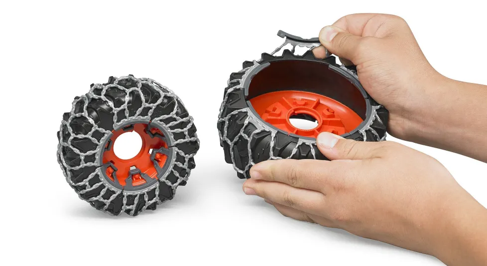 Bruder® Claas Axion 950 with Snow Chains and Plough Blade