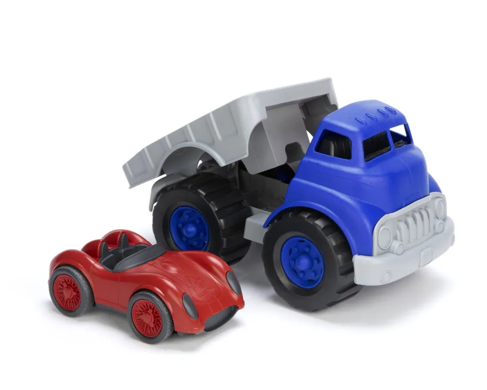 Green Toys Flatbed Truck & Race Car