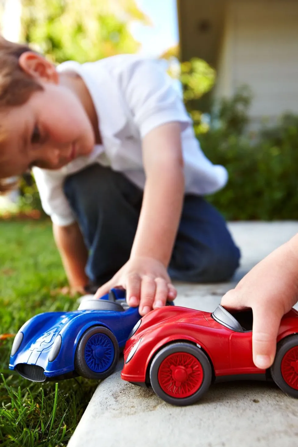 Green Toys Flatbed Truck & Race Car