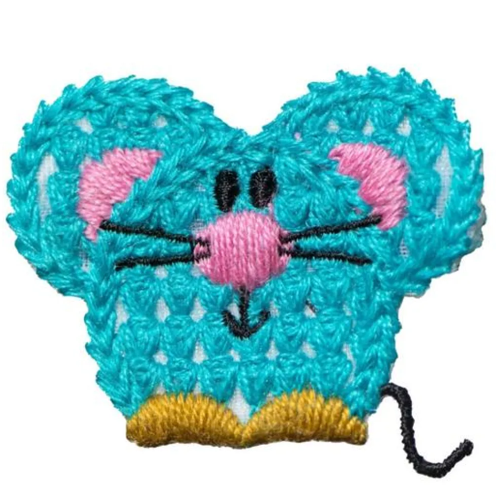 No Slippy Hair Clippy Taylor Crochet Mouse Turquoise