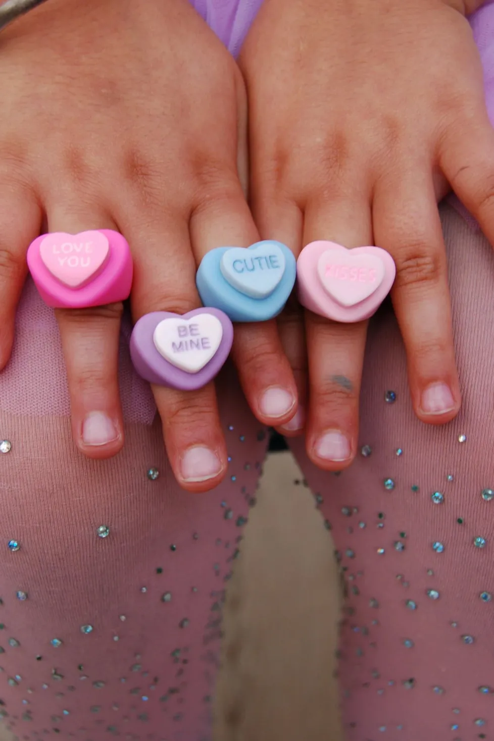 Great Pretenders Candy Heart Rings