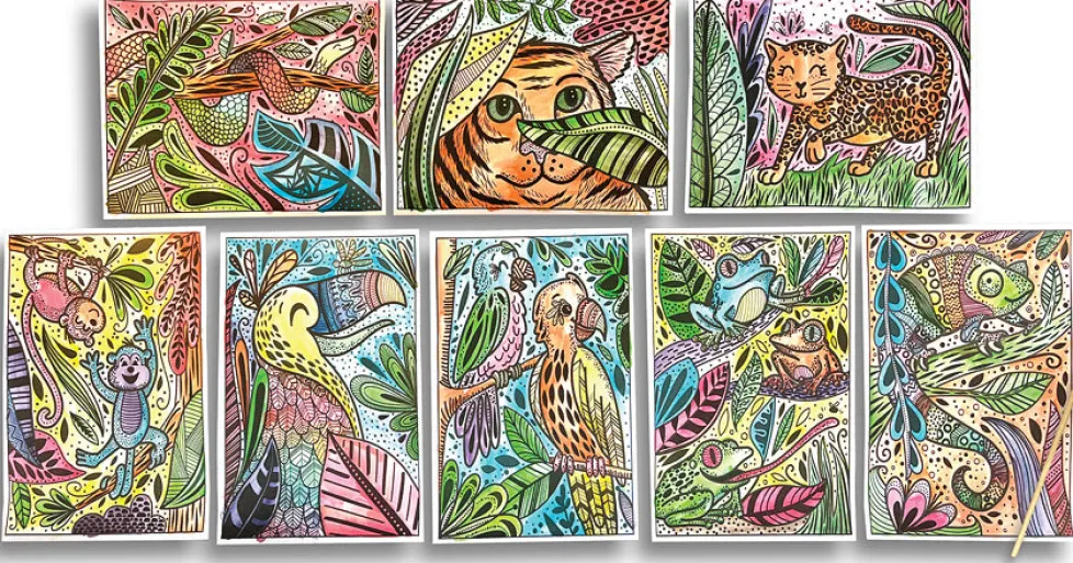 Ooly Hidden Colors Magic Paint Sheets: Magic Jungle