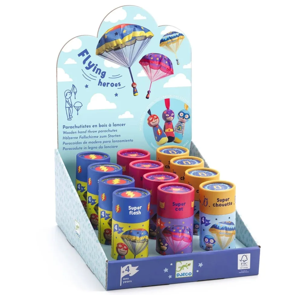 Djeco Flying Heros Parachute Friends