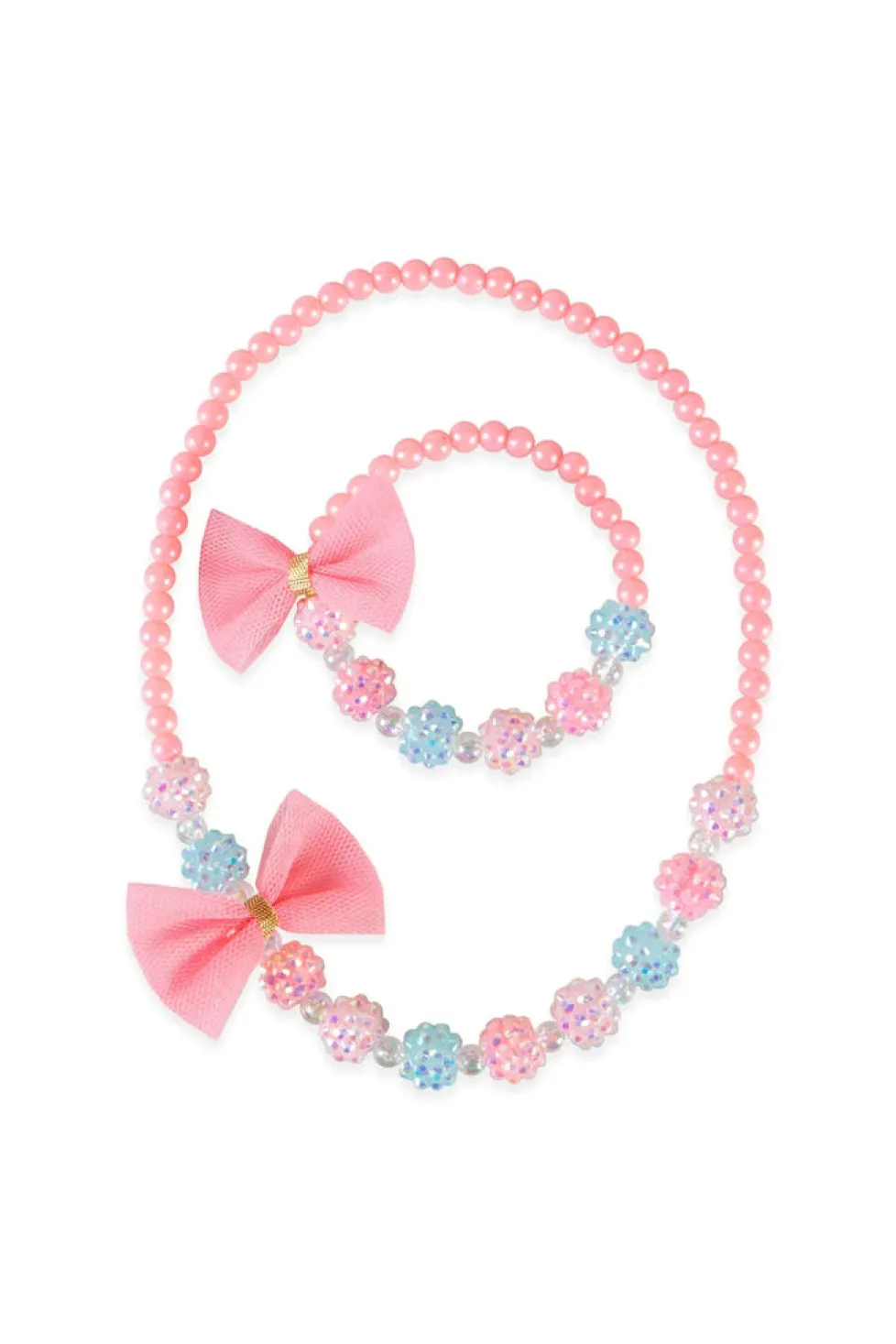Great Pretenders Necklace and Bracelet Set: Think Pink