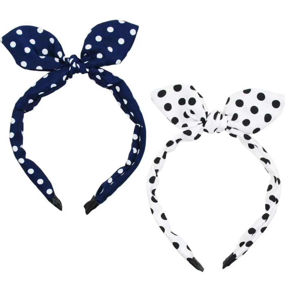 Pink Poppy Polka Dot Wired Ears Headband
