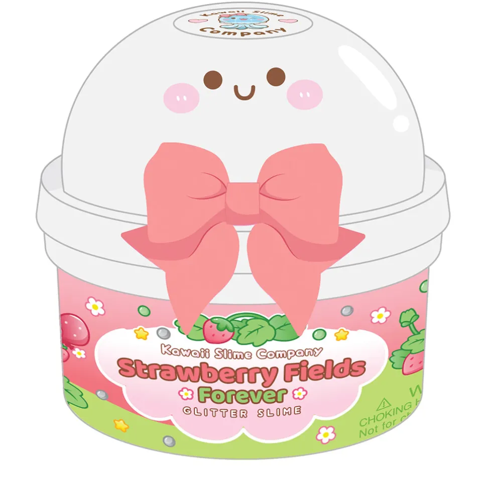 Kawaii Slime: Strawberry Fields Forever Glitter Slime