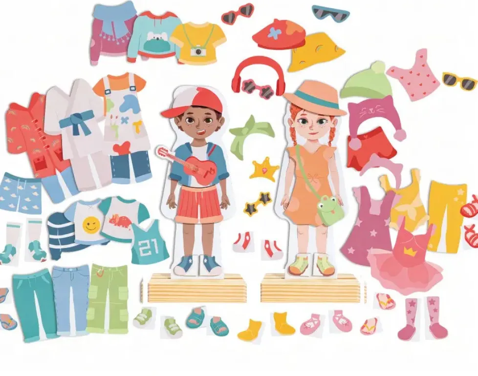 Hape Magnetic Seasons Dress Up Wooden Puzzle