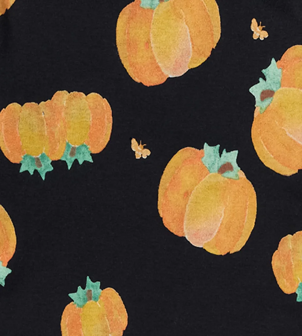 Burt's Bees Organic Snug Fit Two-Piece Pajamas Midnight Pumpkins