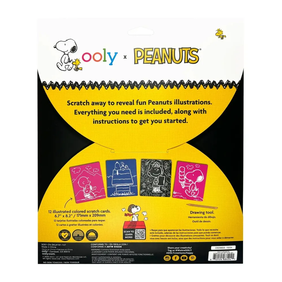Ooly® x Peanuts®: Scratch Art Kit