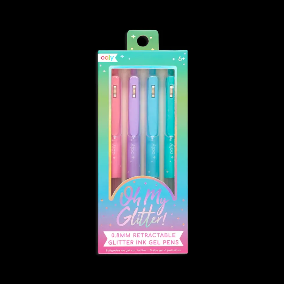 Ooly Oh My Glitter! Retractable Glitter Gel Pens (set of 4)